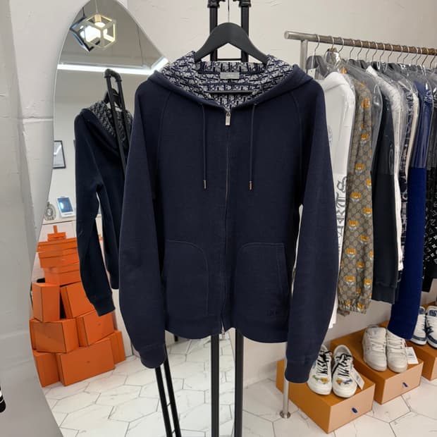 [L] 디올 오블리크 캐시미어 후드집업