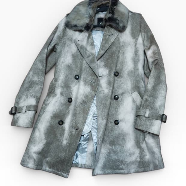 Tornado Mart Early 00s Fur Leather Coat