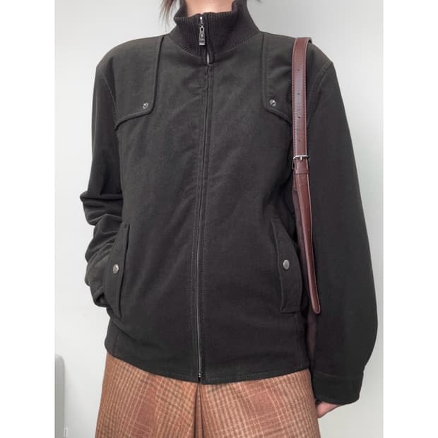 빈티지 브라운 봄버 자켓