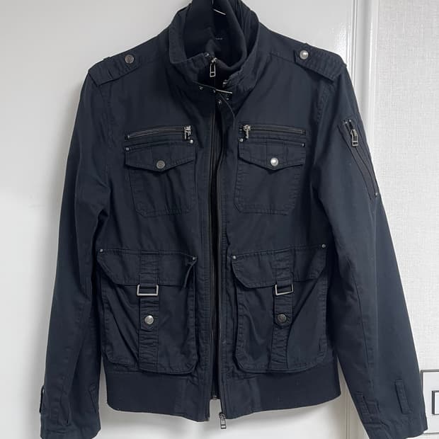 블랙 멀티포켓 필드 자켓M