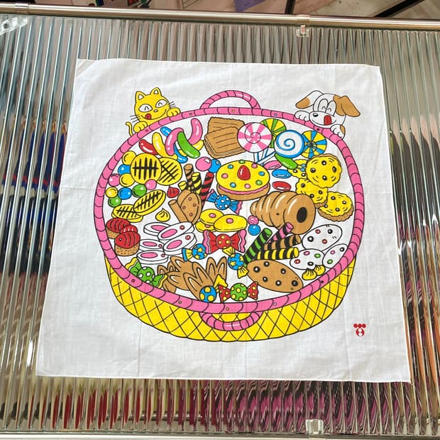 빈티지 디저트 그래픽 손수건