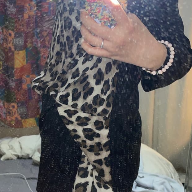 마린세르 빈티지 긴팔 호피 슬리브