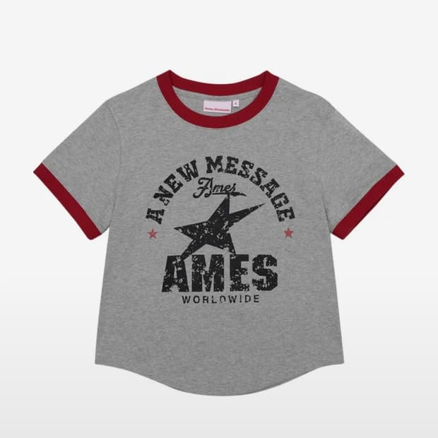 아메스 월드와이드 VINTAGE STAR TEE GREY