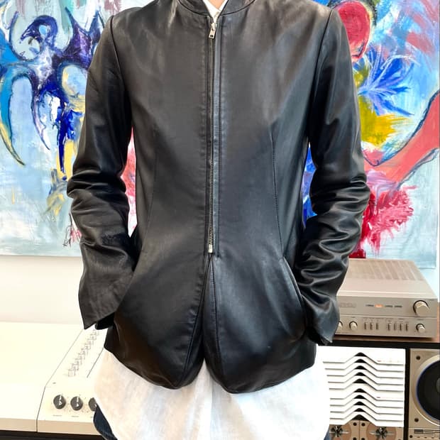 [M] DKNY 도나카란 레더 자켓