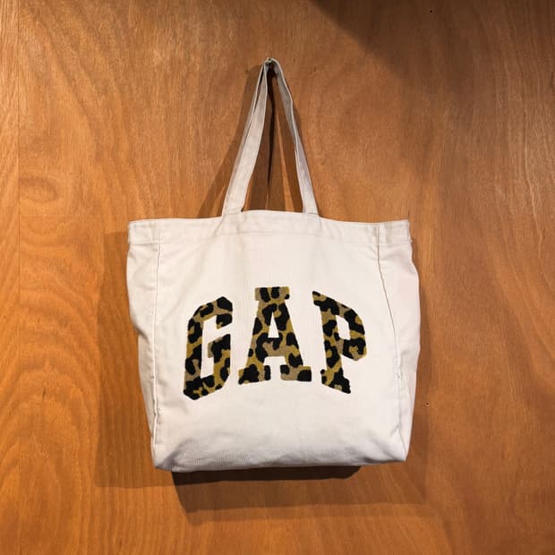 Gap 갭 레오파드 캔버스 빅 토트 백