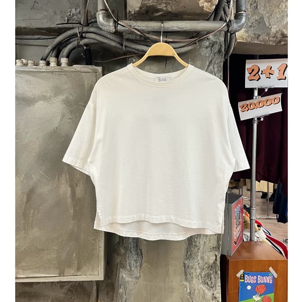 코스 크롭 반팔티 화이트 XS #csz3634