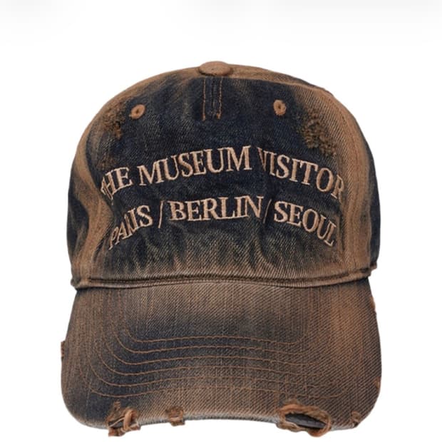 The Museum Visitor Washed Denim Ball Cap