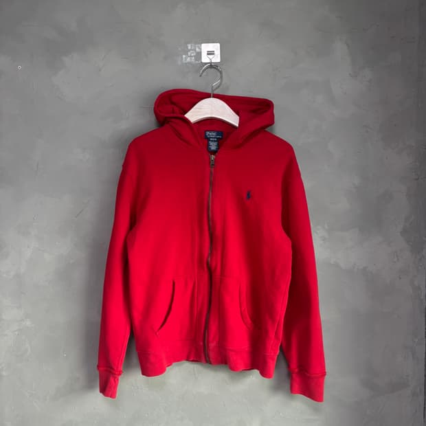 폴로 랄프로렌 후드집업 레드