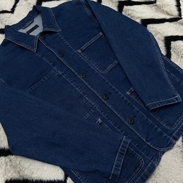 [L]유니클로 유틸리티 초어 자켓/진청