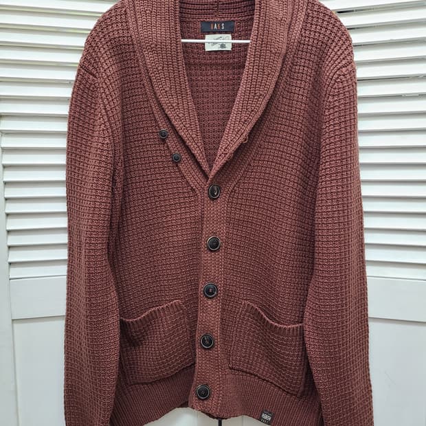 닥스 울캐시미어 숄카라 가디건