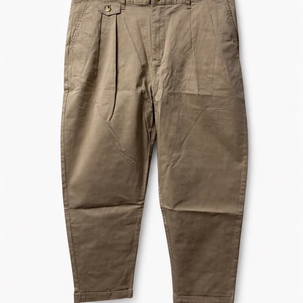 BEAMS 빔즈 테이퍼드 배기 면팬츠