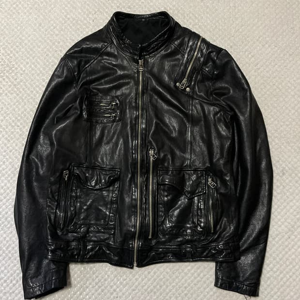 광희시장 웨스턴 무드 램스킨 양가죽 레더 자켓