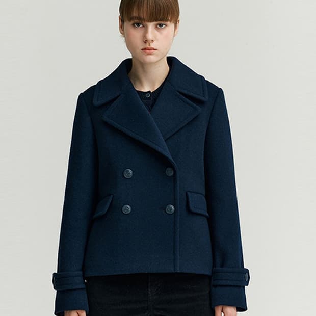 언톨드레이블 클래식 숏 피코트 네이비 M사이즈 택달린새제품