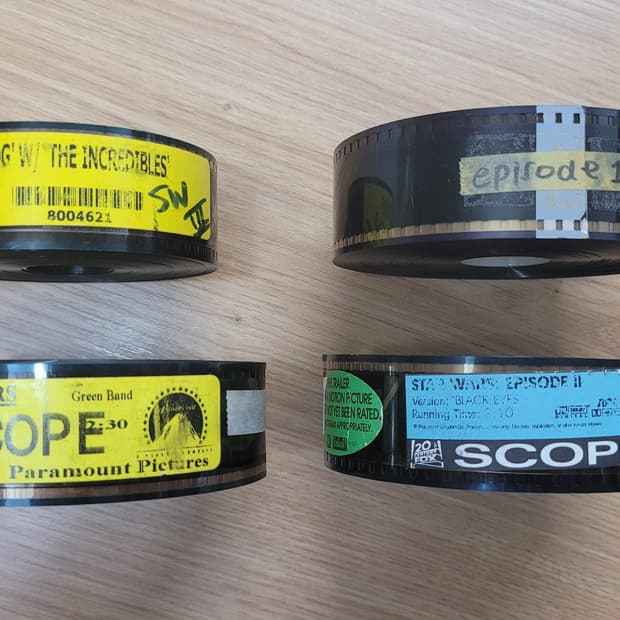 영화 35mm 예고편 필름 릴 (트랜스포머, 스타워즈, 인크레더블)