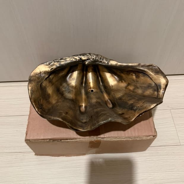 대왕 조개 장식 수반