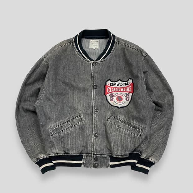 90s 랭글러 데님 바시티 자켓