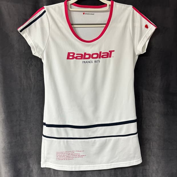 바볼랏 BABOLAT 여성 기능성 빅로고 테니스 반팔 티셔츠 M