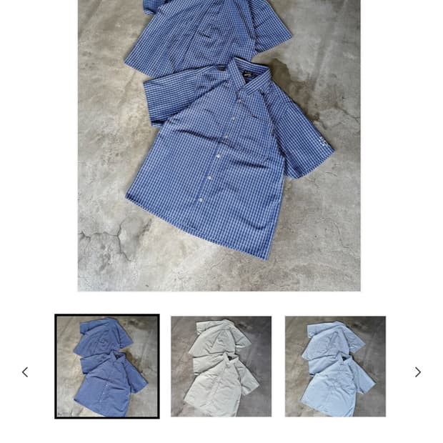 BELVET Star logo check shirt L