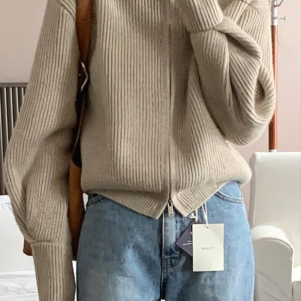 에드모어 니트 집업 가디건