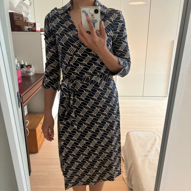 DVF 실크 랩원피스 