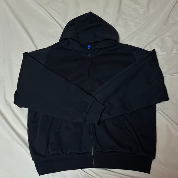 [2XL] 이지 갭 블랙 후드 집업