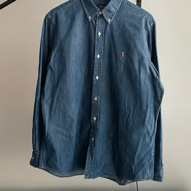 폴로 데님 셔츠 (QR정품)