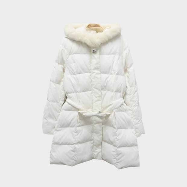 LODISPOTTO 화이트 리본벨트 패딩 60270