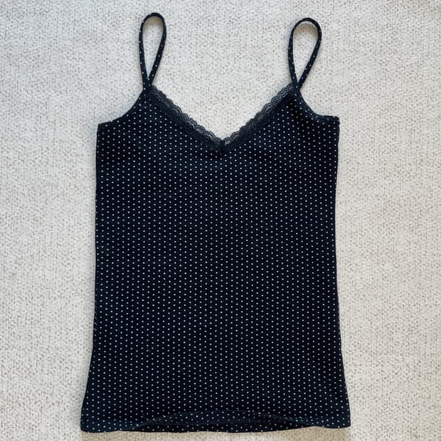 브랜디멜빌 도트 레이스 슬리브리스