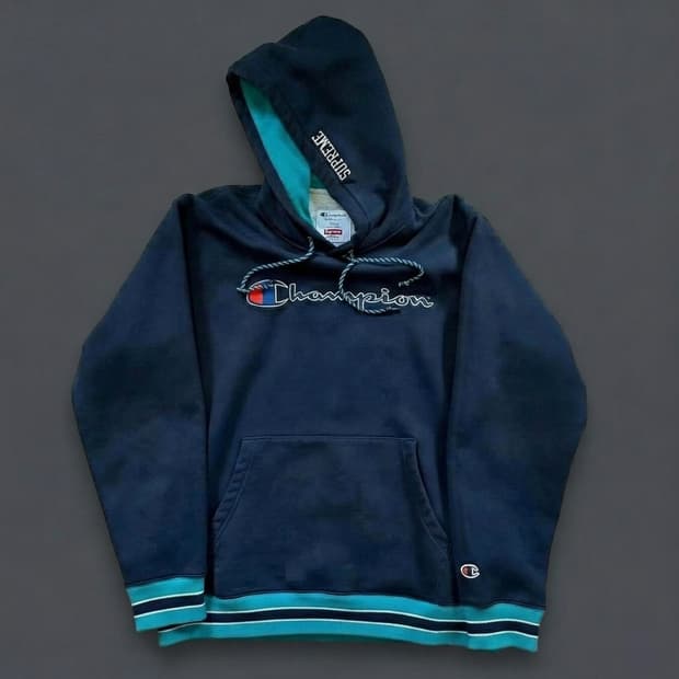 14FW Supreme × Champion Hoodie 슈프림 × 챔피온