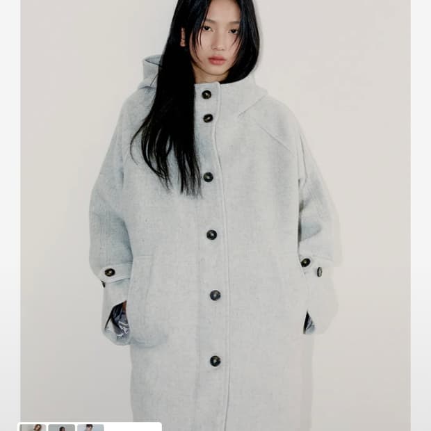 오피쉬 RICH WOOL HALF COAT, GRAY