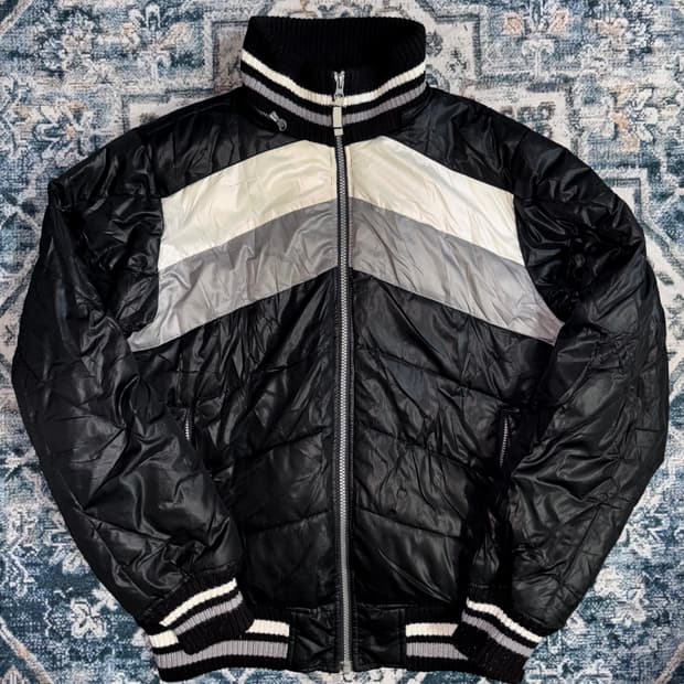 일본 빈티지 Icco y2k 니트 집업 패딩 점퍼