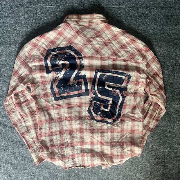 Number 25 player check shirt