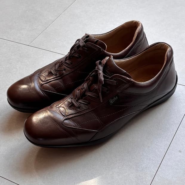 파라부트 UK9 브라운 레더 스니커-아메리카컵 무스