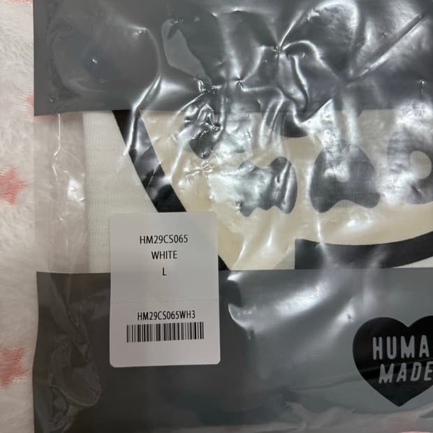 휴먼 메이드 애니멀 그래픽 티셔츠 진돗개 화이트 L 새상품