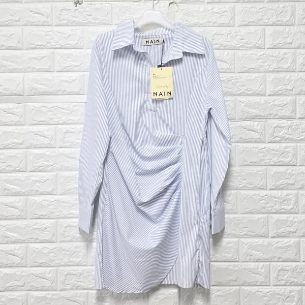 택포) 21s NAIN 스트라이프 셔츠 원피스 FREE