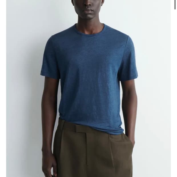 26SS 코스 리넨 저지 티셔츠 네이비 XL
