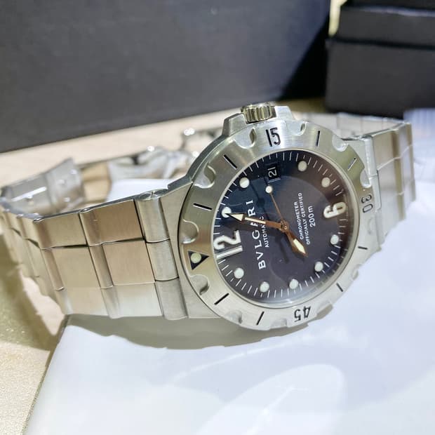 불가리 디아고노 스쿠버 SD38S 오토메틱 38MM 스틸