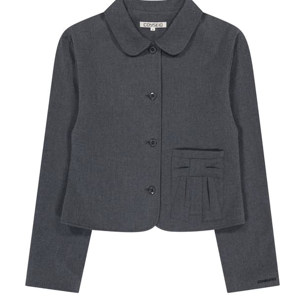코이세이오 리본 자켓 그레이 1사이즈