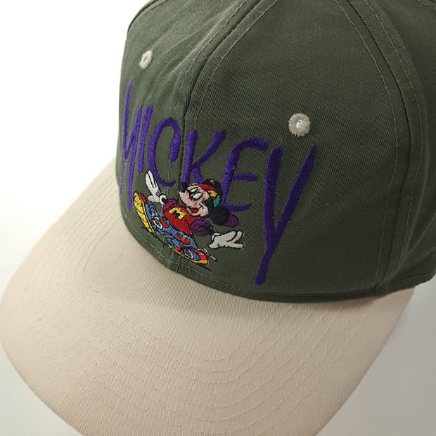 빈티지 미키 마우스 투톤 스냅백 볼캡 P2108