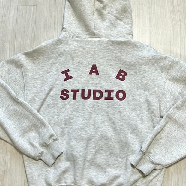 아이앱스튜디오(IAB STUDIO) 후드 오트밀 버건디 L 사이즈