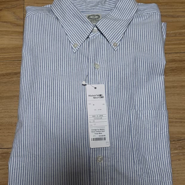 17size택포15만)가마쿠라 Ivy블루스트라이프 옥스포드셔츠