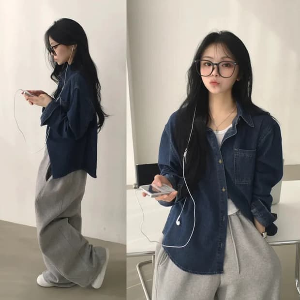데님 셔츠