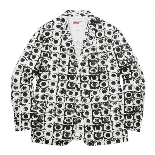 꼼데가르송 셔츠 X 슈프림 17ss 아이즈 자켓 S(100)