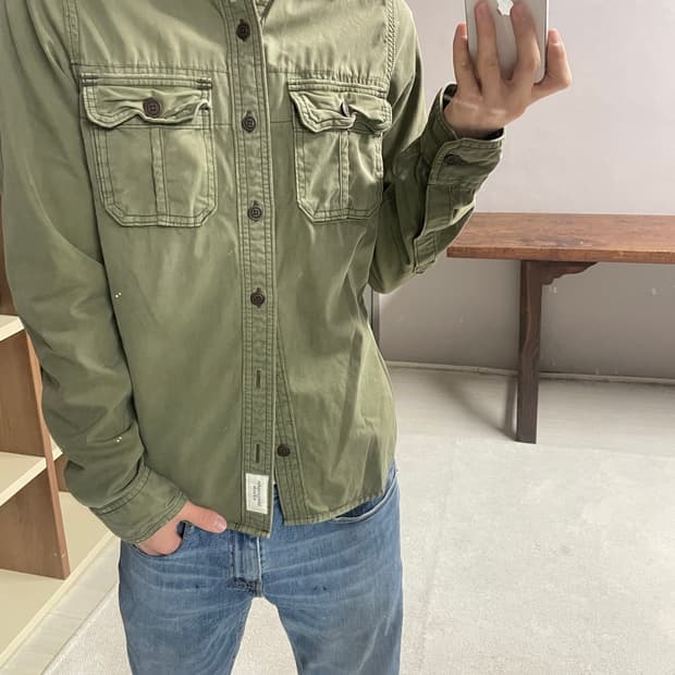 M) 아베크롬비 필드 셔츠 올리브