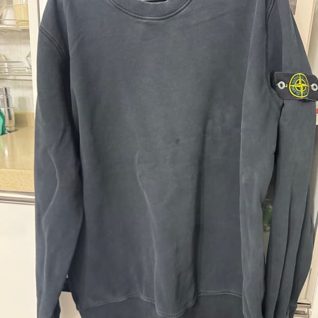 스톤아일랜드 가먼트다잉 맨투맨 블랙 XXL RFID 정품