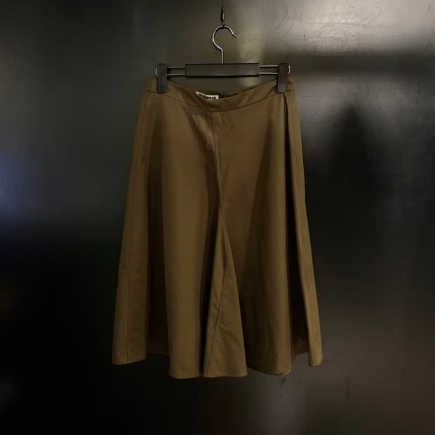 질샌더 브라운 미디스커트