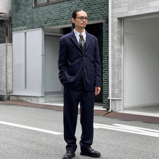 엔지니어드 가먼츠 뉴 베드포드 NB자켓 유니폼 서지 울 다크 네이비 S