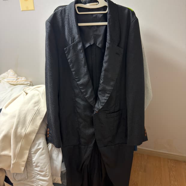 꼼데가르송 옴므 플러스 블랙 테일러 코트 M