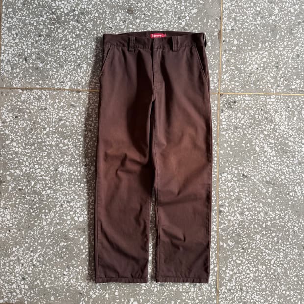 슈프림 워크 팬츠 브라운