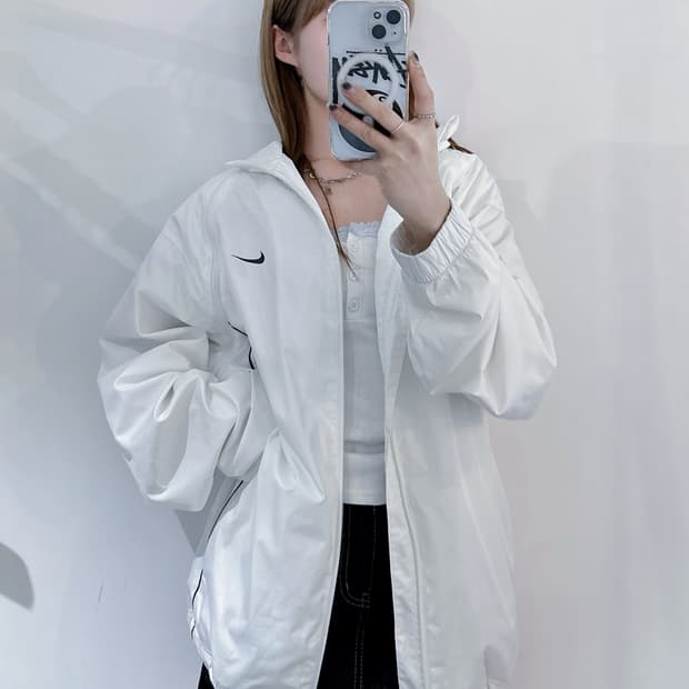 나이키 골프 화이트 투웨이 바람막이